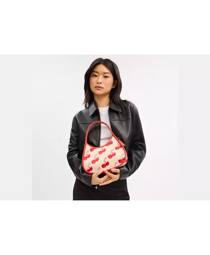 Ergo Bag In Coachtopia Leather With Cherry Print