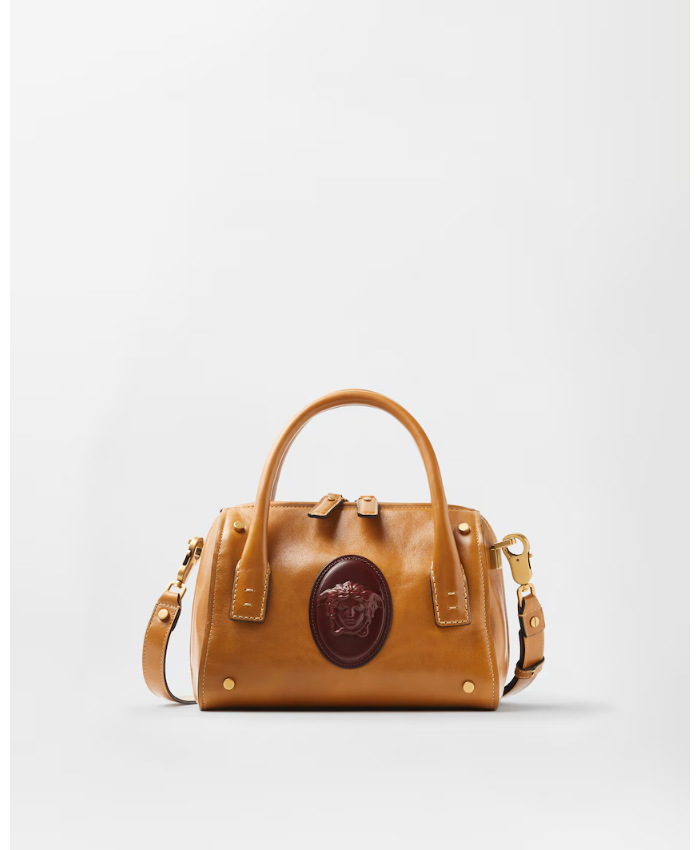 Roomy Small Leather Boston Bag