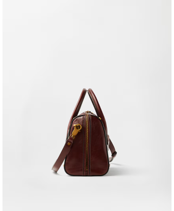 Roomy Leather Boston Bag