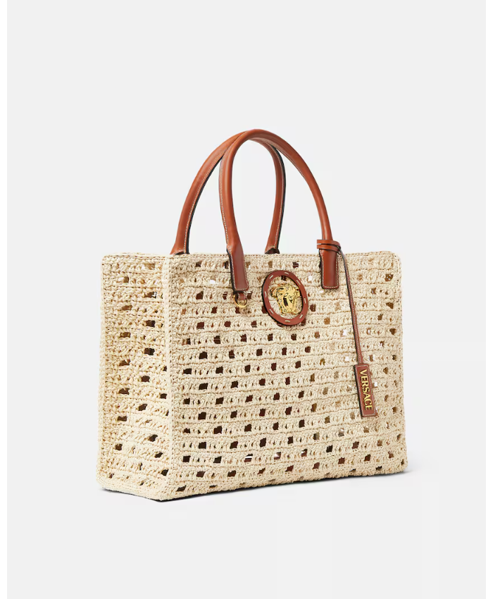  La Medusa Large Raffia Tote