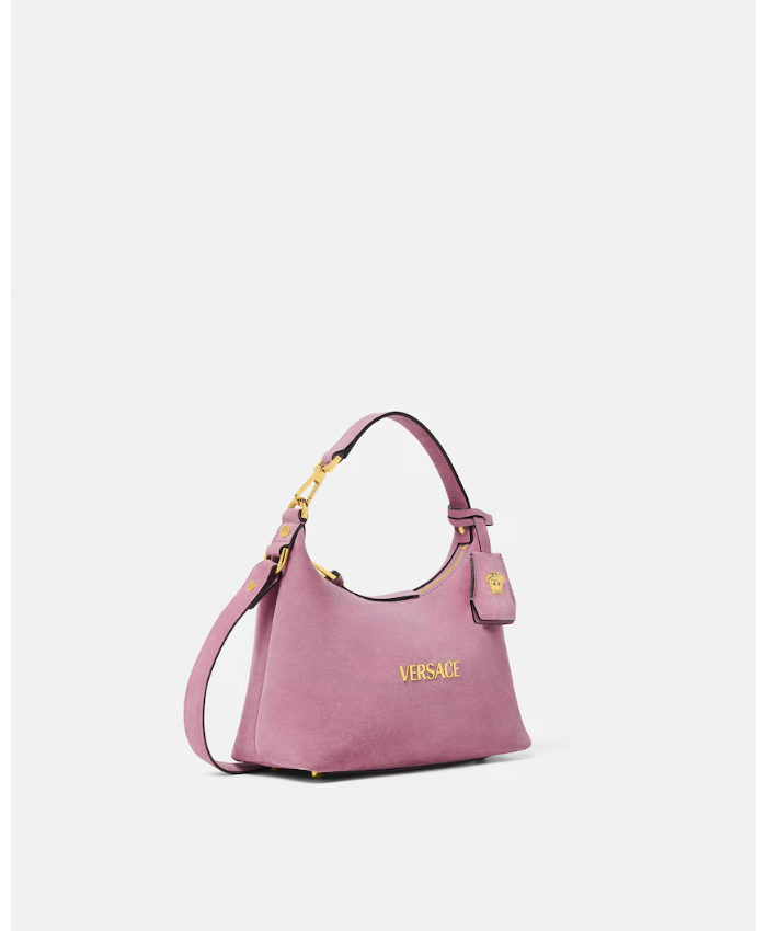 Versace Tag Suede Hobo Bag