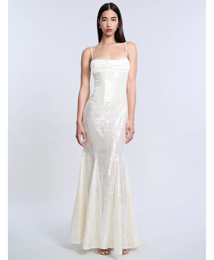 Sequin Lace Gusset Gown