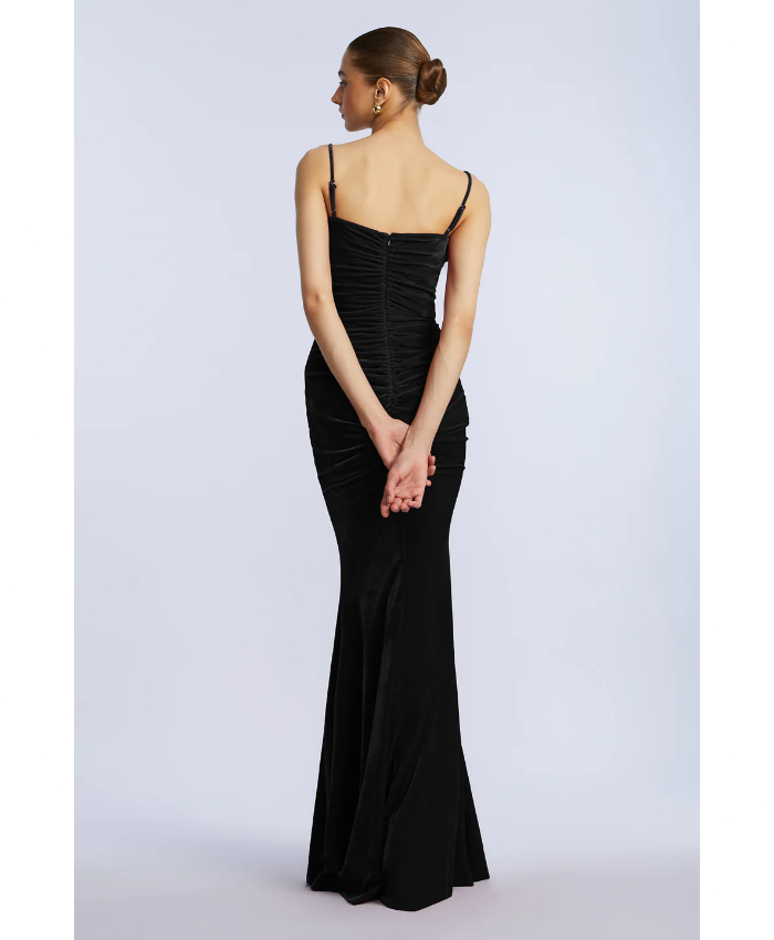 Ruffle Velvet Gown