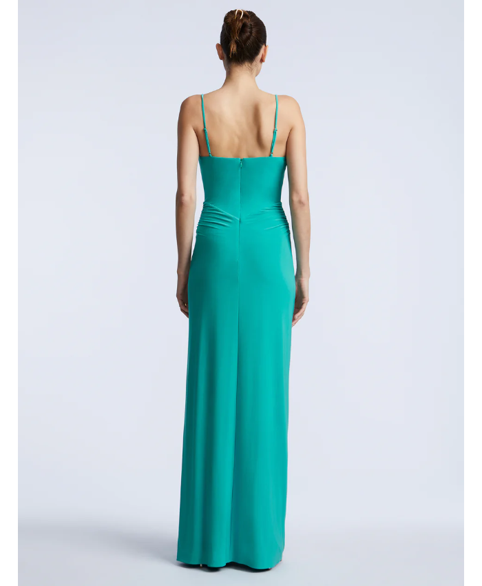 Cowl Draped Gown With Twist