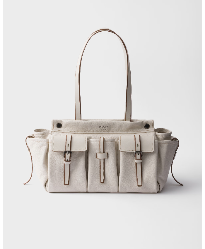 Prada Route Large Leather Tote Bag