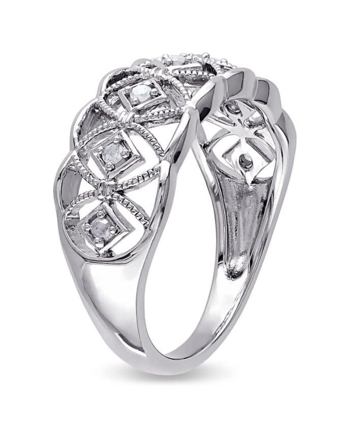 Amour 1/10 CT TW Diamond Openwork Ring In Sterling Silver