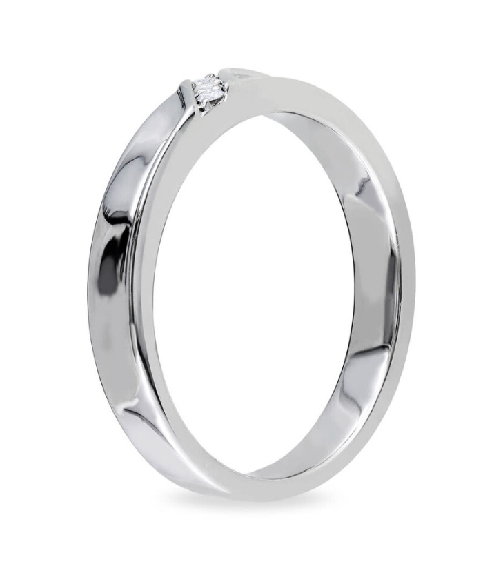 Amour Diamond 3-sTone Men's Ring In Sterling Silver