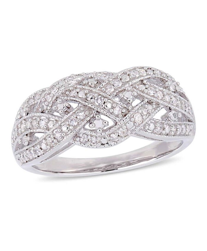 Amour 1/4 CT TW Diamond Entwined Ring In Sterling Silver