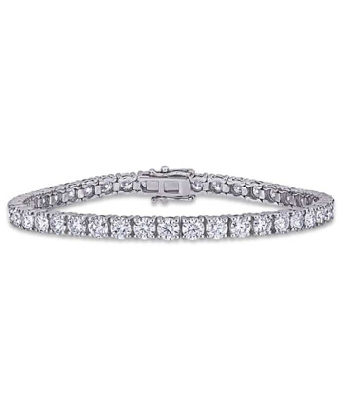 Amour 9 1/2 CT DEW Created Moissanite Tennis Bracelet In Sterling Silver