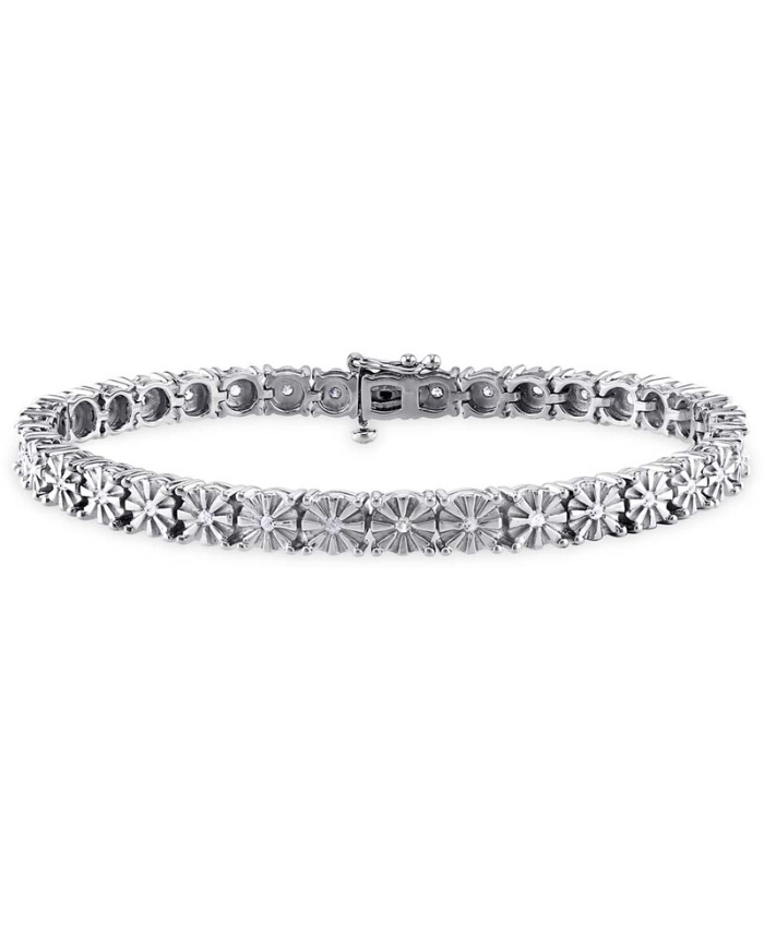 Amour 1/2 CT TW Diamond Tennis Bracelet In Sterling Silver
