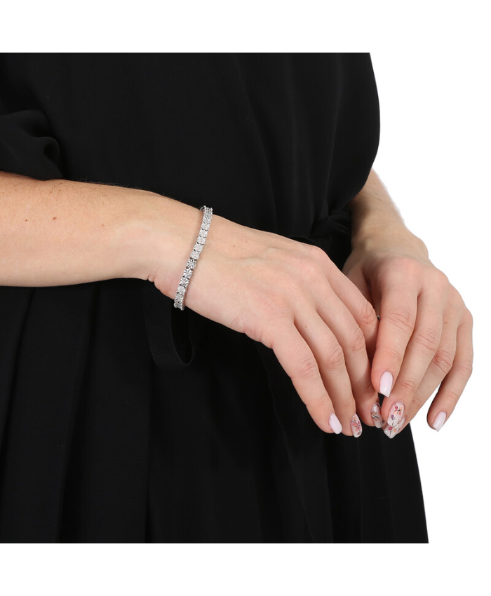 Amour 1/2 CT TW Diamond Tennis Bracelet In Sterling Silver