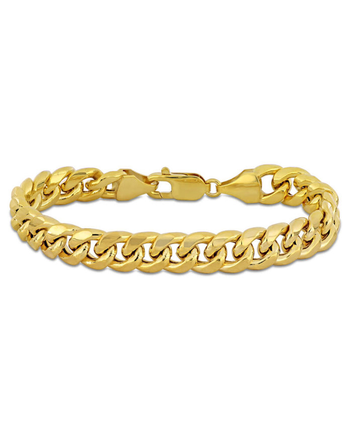 Amour 9.25mm Miami Cuban Link Chain Bracelet In 10K Yellow Gold, 9 In