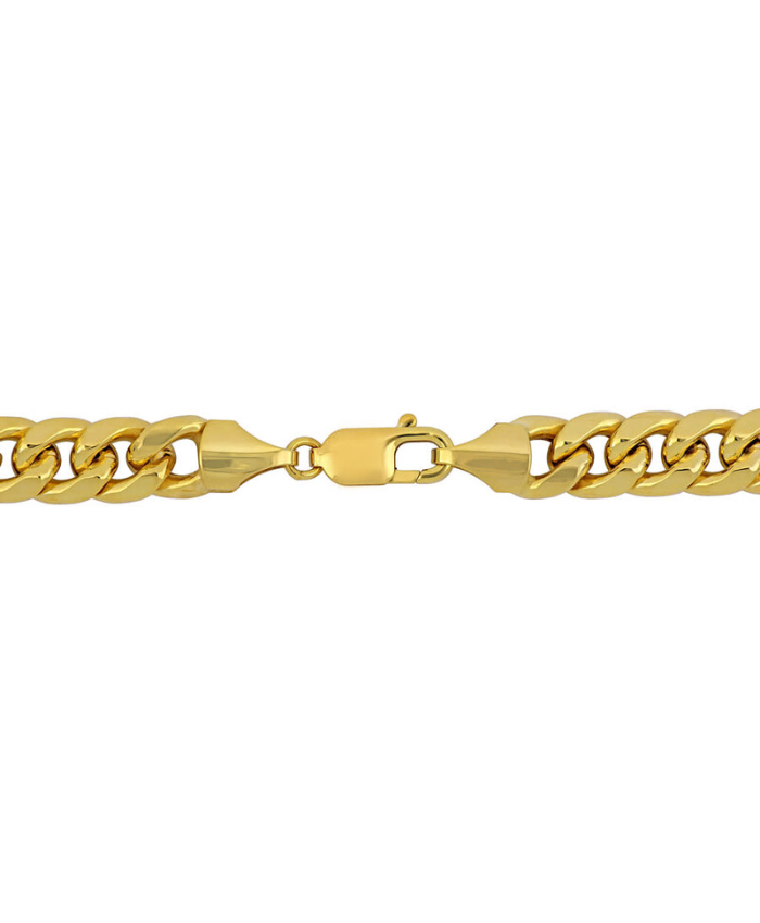 Amour 9.25mm Miami Cuban Link Chain Bracelet In 10K Yellow Gold, 9 In
