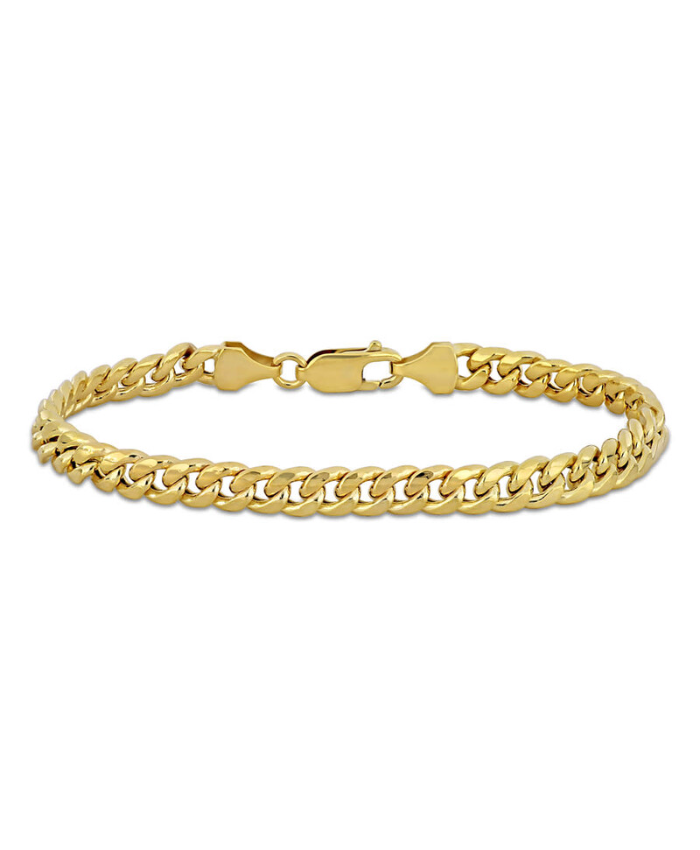 Amour 6.15mm Miami Cuban Link Chain Bracelet In 10K Yellow Gold, 7.5 In