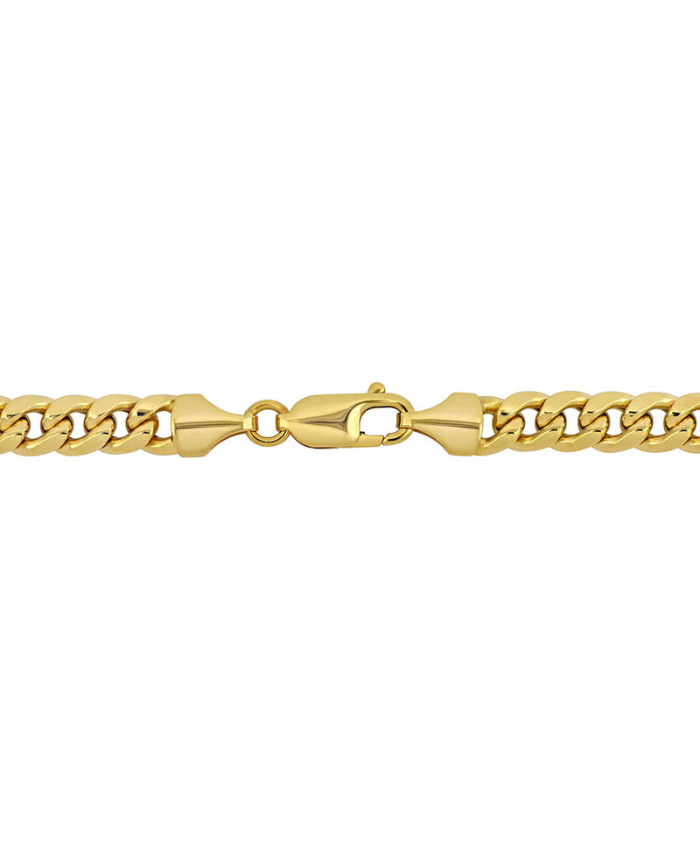 Amour 6.15mm Miami Cuban Link Chain Bracelet In 10K Yellow Gold, 7.5 In