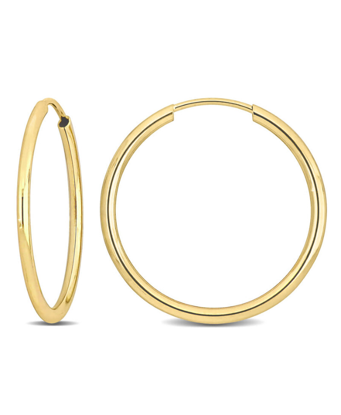 Amour 20mm Hoop Earrings In 14k Yellow Gold