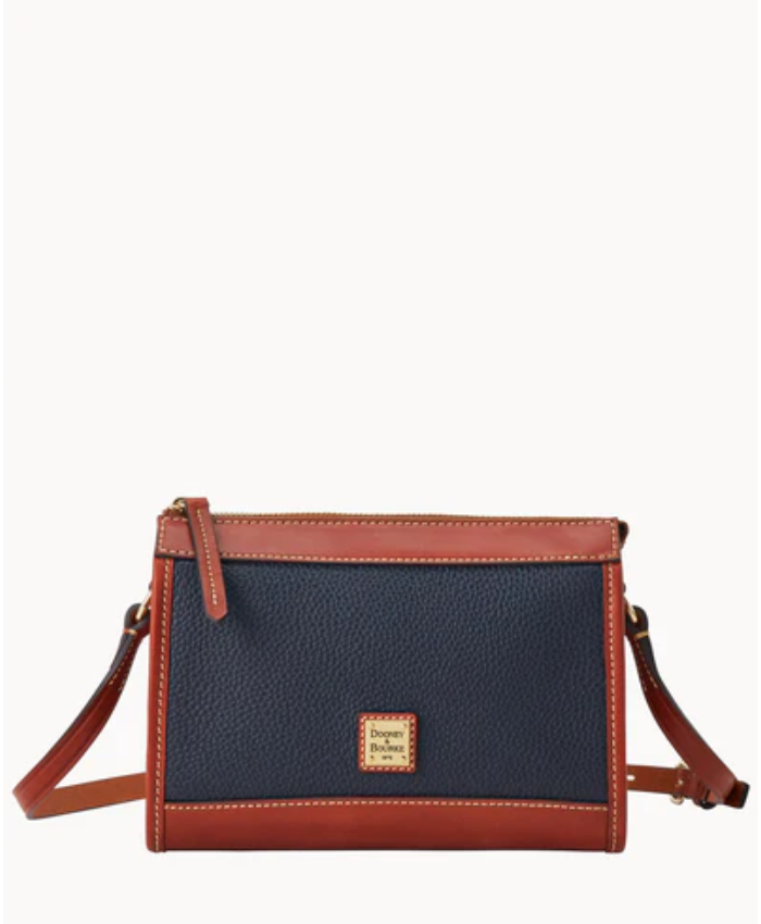 Pebble Grain Zip Crossbody