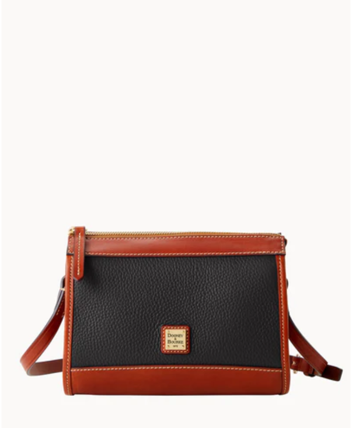 Pebble Grain Zip Crossbody