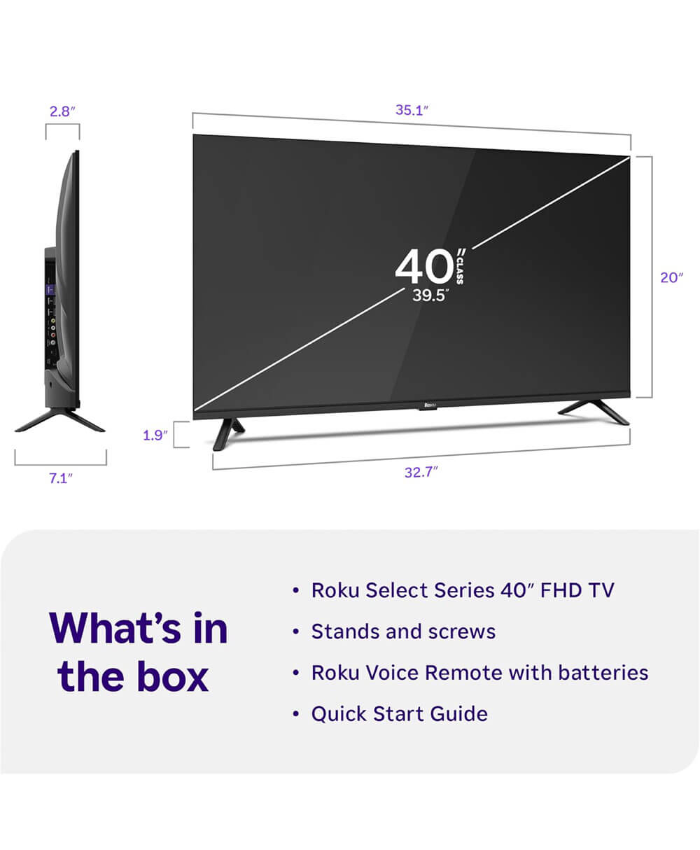  Roku 40 inch Class Select Series 1080p FHD LED Smart TV