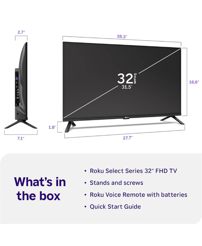 Roku 32 inch Class Select Series 1080p FHD LED Smart TV