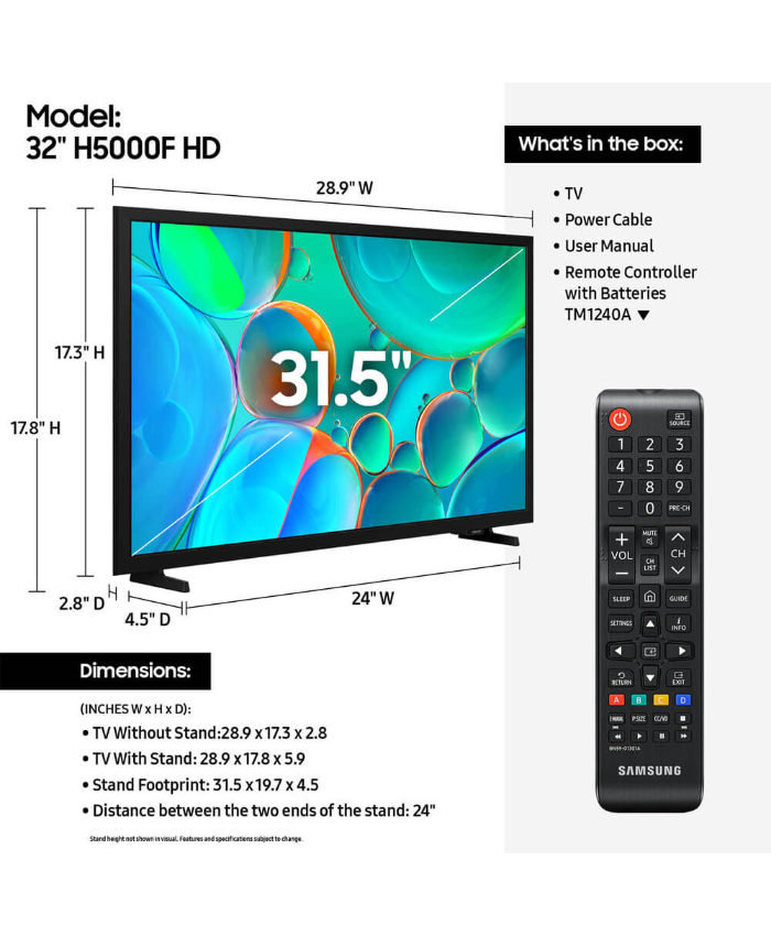 Samsung 32 inch Class H5000F Series HD Smart LED TV