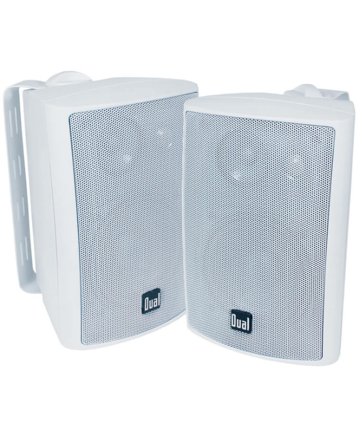Dual 4 inch 3-Way Indoor/Outdoor Speakers - White