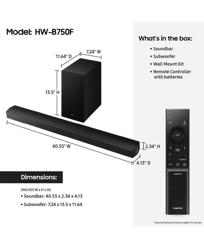 Samsung 5.1 Ch. B-Series Soundbar with Wireless Subwoofer