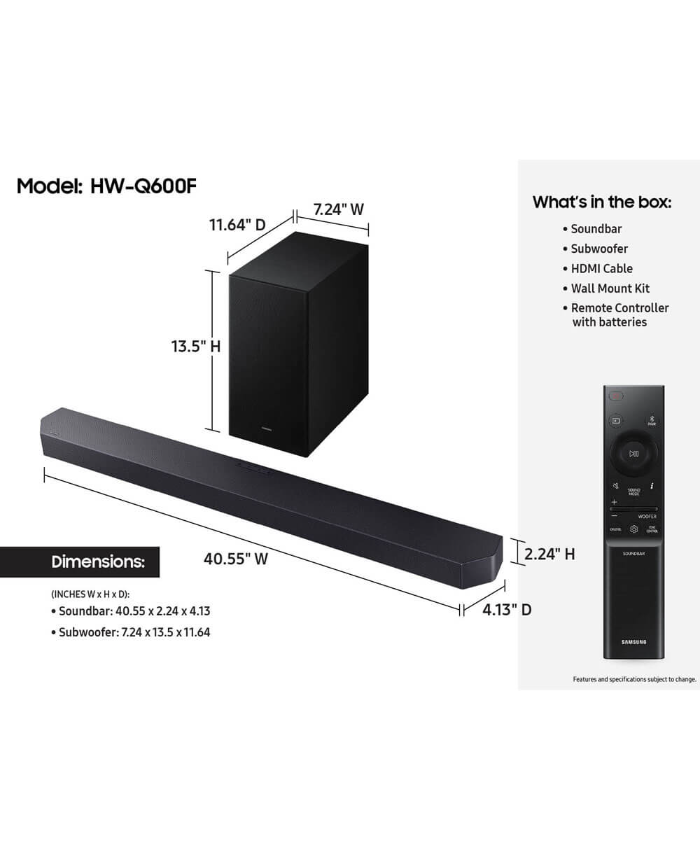Samsung 3.1.2 Channel Q Series Soundbar with Wireless Subwoofer