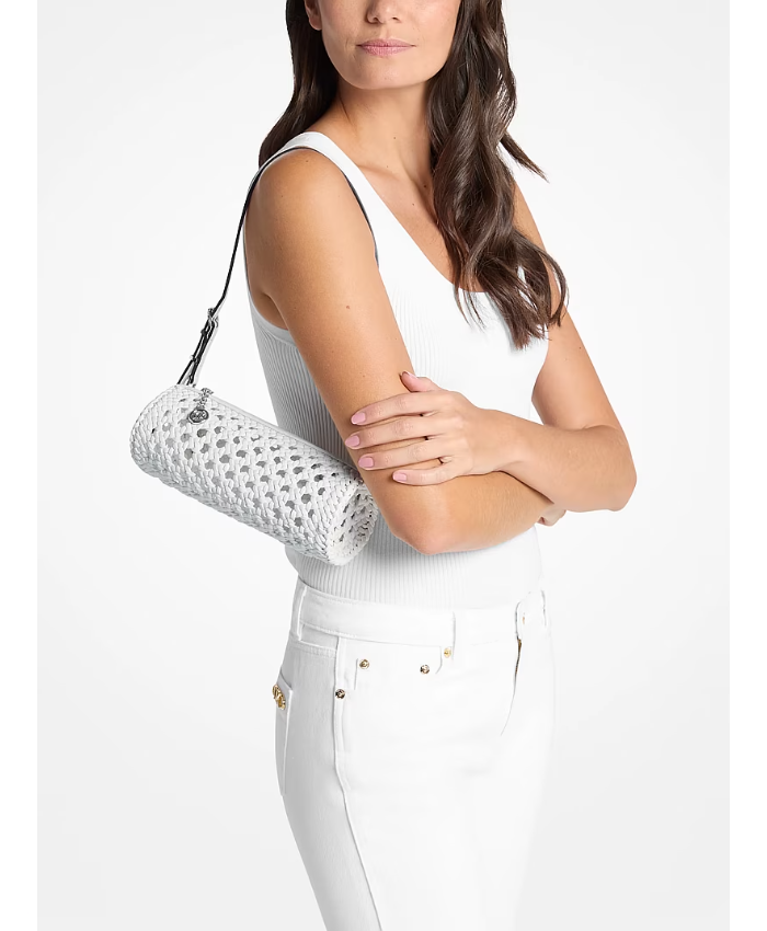 Izzy Small Crocheted Barrel Pochette