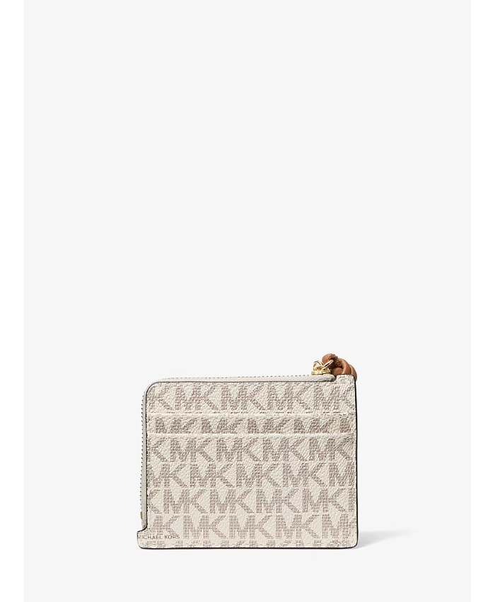 Jet Set Small Signature Logo Card Case Wristlet