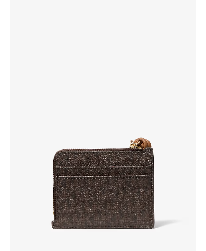 Jet Set Small Signature Logo Card Case Wristlet