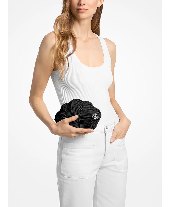 Shelly Rattan Clutch