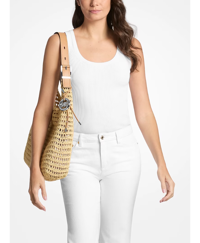 Nolita Large Crocheted Hobo Shoulder Bag