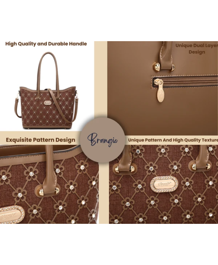 Brangio Italy Bloom Elegance Wildflower 3D Tote Bag`