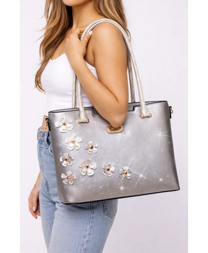 Brangio Italy Elegant designer Bloom Tote Bag