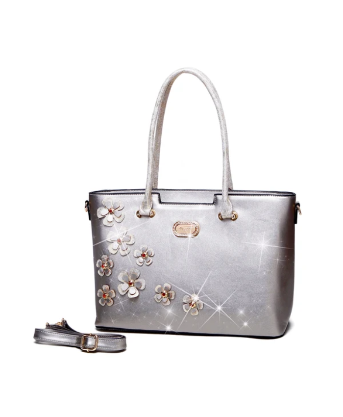 Brangio Italy Elegant Designer Bloom Tote Bag