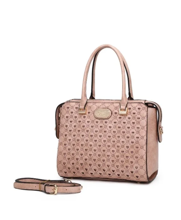 Brangio Italy Monogram Designer Signature Satchel Bag