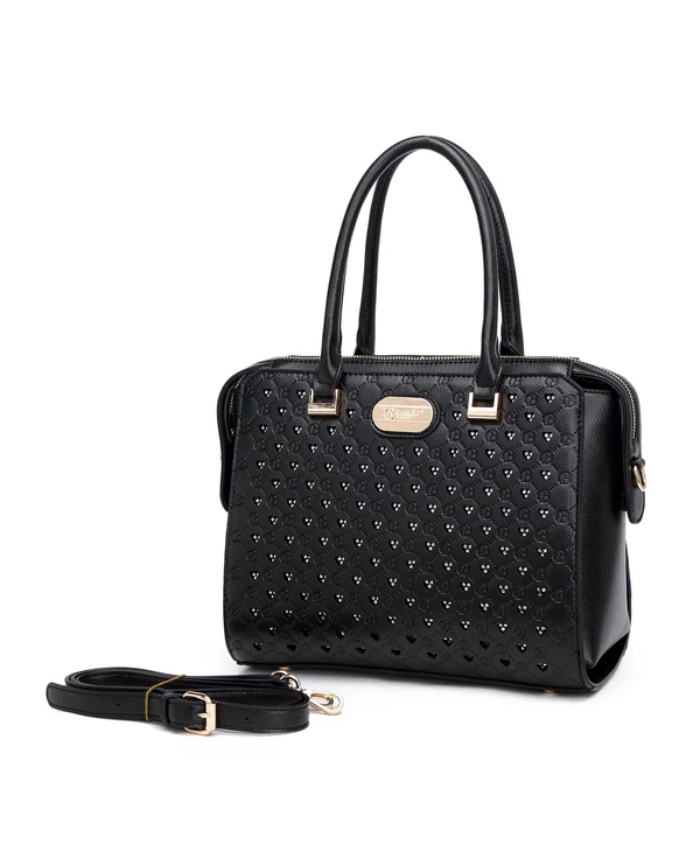 Brangio Italy Monogram Designer Signature Satchel Bag