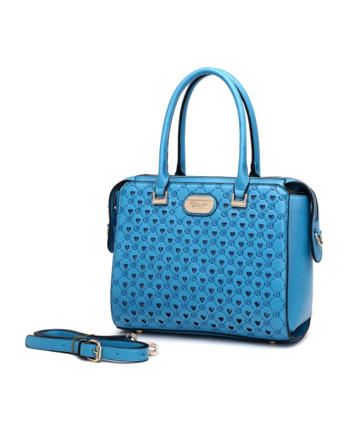 Brangio Italy Monogram Designer Signature Satchel Bag