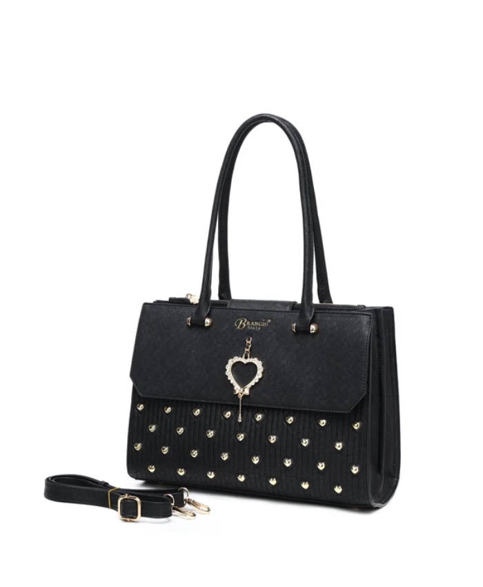Brangio Italy Elegant Glow Heart Satchel Bag