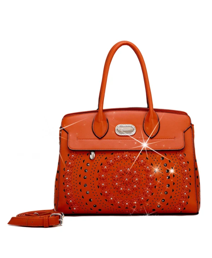 Brangio Italy 3D Flower Tote Bag – Designer Shoulder Handbag