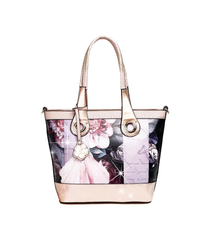 Arosa Floral Elegance Tote Handbag