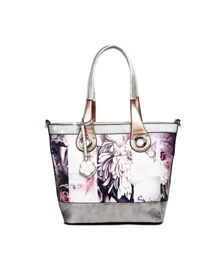 Arosa Floral Elegance Tote Handbag