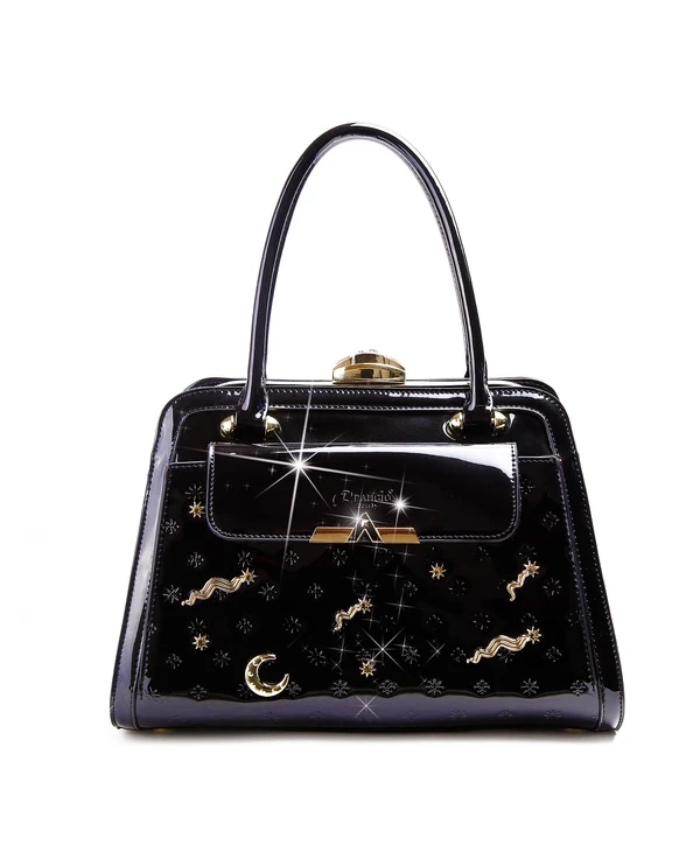 Brangio Italy Luxury Celestial Metallic Satchel Bag