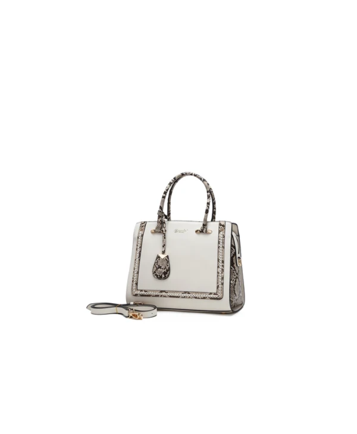 Brangio Italy Satchel Designer Structured Tote Handbag