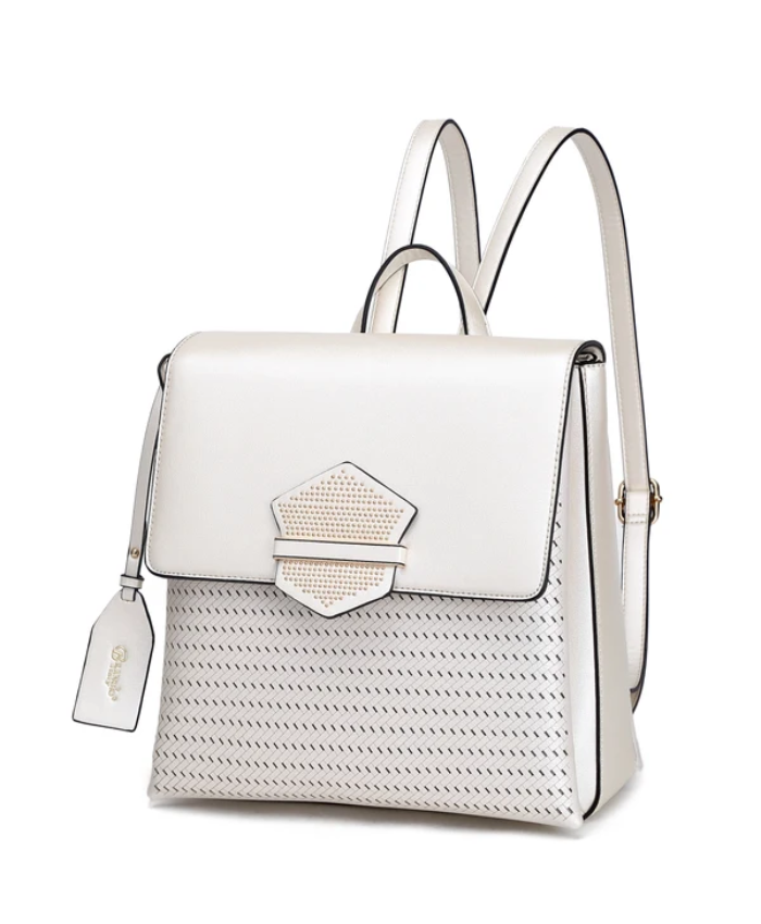 Brangio Italy Woven Luxury Metallic Fashion Backpack