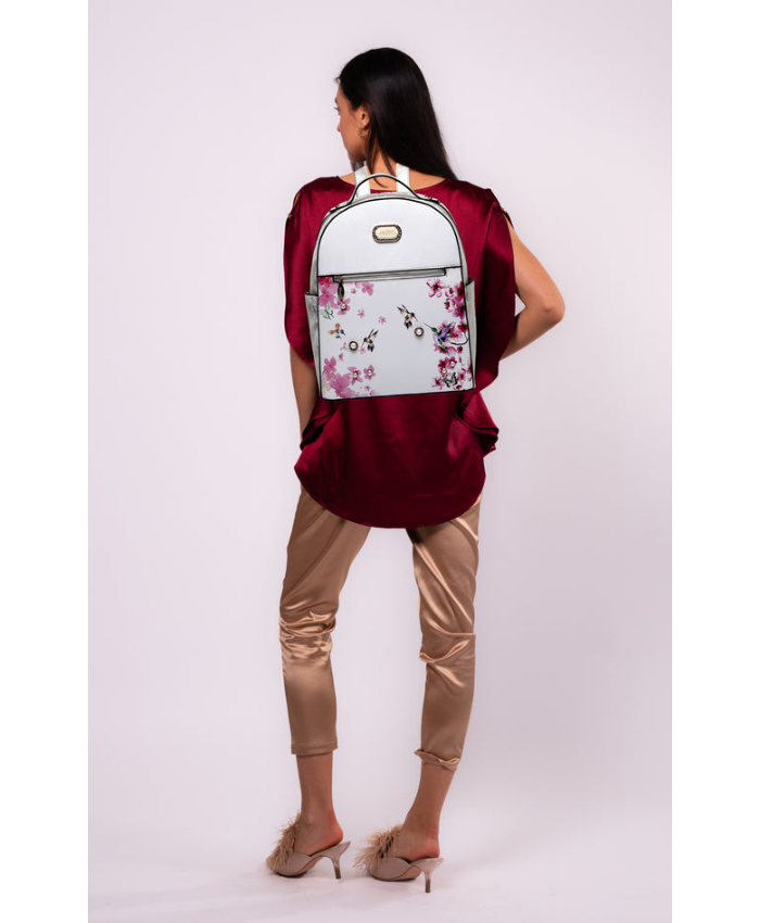Brangio Italy Vintage Floral & Hummingbird Backpack