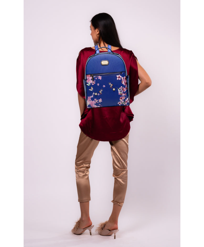 Brangio Italy Vintage Floral & Hummingbird Backpack