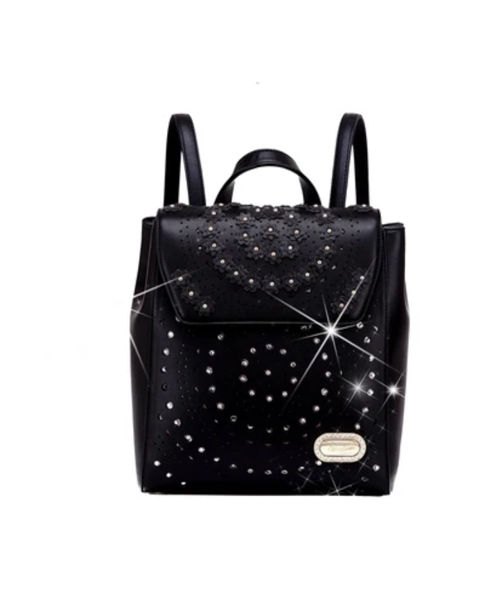 Brangio Italy Sparkling Floral Embellish 3D Flower Backpack