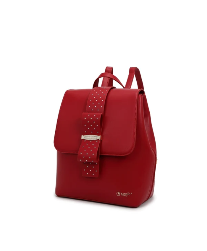 Brangio Italy Glamorous Scarlet Bow Ribbon Romance Backpack